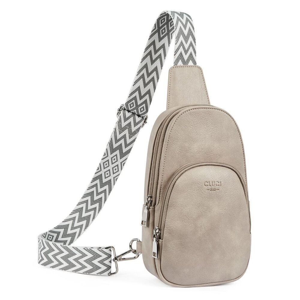 CLUCI Handbag for Women, Cross Body Bag, Small Leather Sling for Travel Hiking C